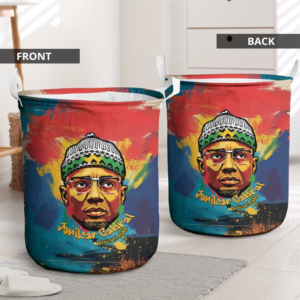 Amilcar Cabral Laundry Basket Armed Activist Quote Raised Fist African Liberation Tribute - Colorful Paint Stroke - African Pride