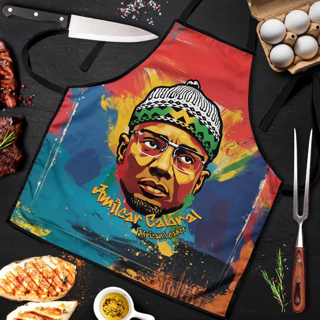 Amilcar Cabral Apron Armed Activist Quote Raised Fist African Liberation Tribute - Colorful Paint Stroke - African Pride