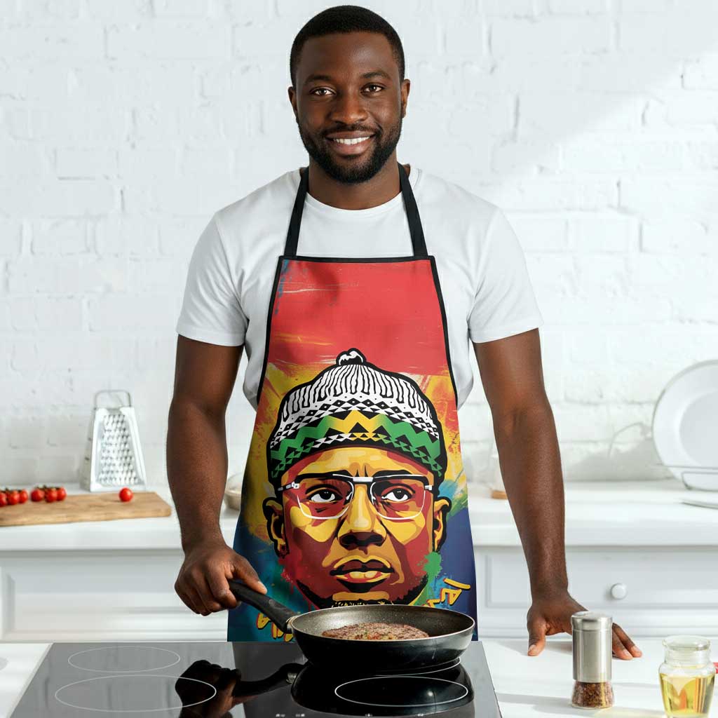 Amilcar Cabral Apron Armed Activist Quote Raised Fist African Liberation Tribute - Colorful Paint Stroke - African Pride