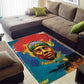 Amilcar Cabral Area Rug Armed Activist Quote Raised Fist African Liberation Tribute - Colorful Paint Stroke - African Pride