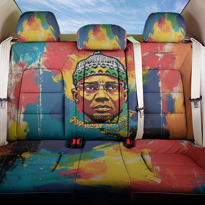 Amilcar Cabral Back Car Seat Cover Armed Activist Quote Raised Fist African Liberation Tribute - Colorful Paint Stroke - African Pride