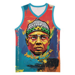 Amilcar Cabral Basketball Jersey Armed Activist Quote Raised Fist African Liberation Tribute - Colorful Paint Stroke - African Pride
