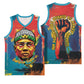 Amilcar Cabral Basketball Jersey Armed Activist Quote Raised Fist African Liberation Tribute - Colorful Paint Stroke - African Pride