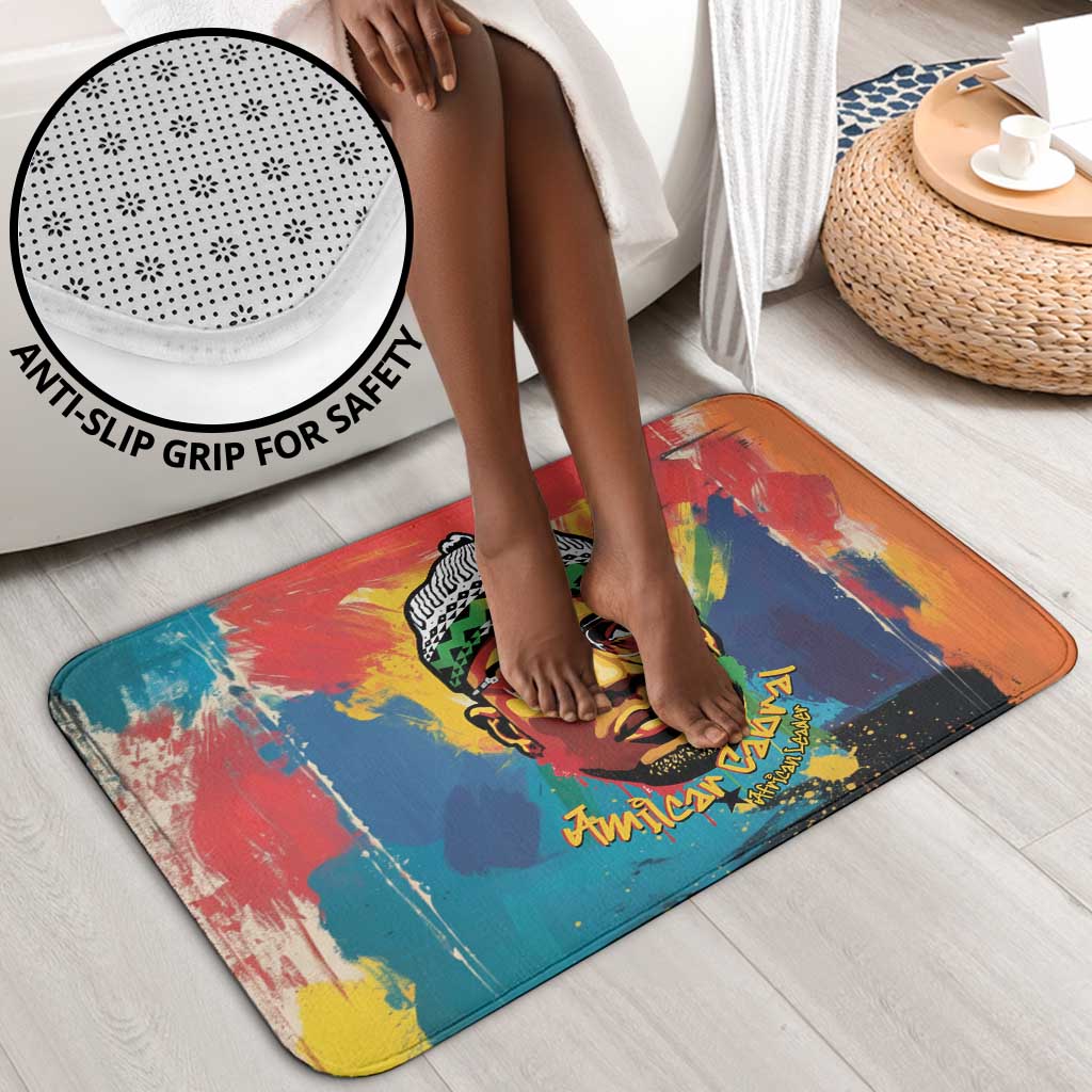 Amilcar Cabral Bathroom Set Armed Activist Quote Raised Fist African Liberation Tribute - Colorful Paint Stroke - African Pride
