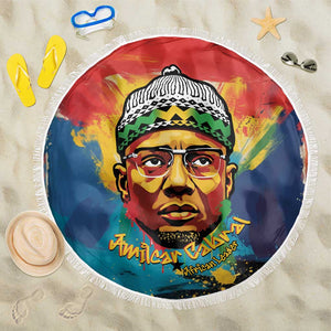 Amilcar Cabral Beach Blanket Armed Activist Quote Raised Fist African Liberation Tribute - Colorful Paint Stroke - African Pride