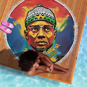 Amilcar Cabral Beach Blanket Armed Activist Quote Raised Fist African Liberation Tribute - Colorful Paint Stroke - African Pride