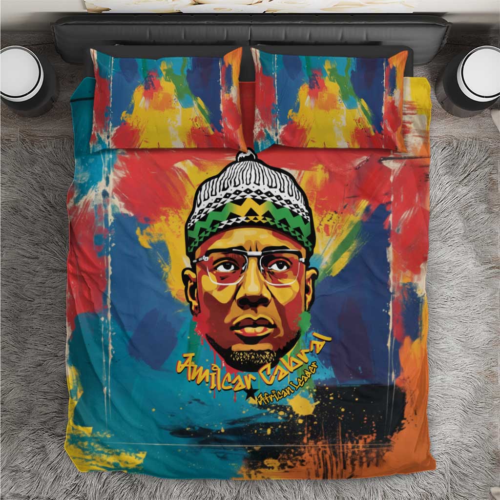 Amilcar Cabral Bedding Set Armed Activist Quote Raised Fist African Liberation Tribute - Colorful Paint Stroke - African Pride