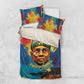 Amilcar Cabral Bedding Set Armed Activist Quote Raised Fist African Liberation Tribute - Colorful Paint Stroke - African Pride