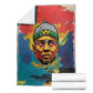 Amilcar Cabral Blanket Armed Activist Quote Raised Fist African Liberation Tribute - Colorful Paint Stroke - African Pride
