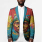 Amilcar Cabral Blazer Armed Activist Quote Raised Fist African Liberation Tribute - Colorful Paint Stroke - African Pride