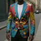 Amilcar Cabral Blazer Armed Activist Quote Raised Fist African Liberation Tribute - Colorful Paint Stroke - African Pride