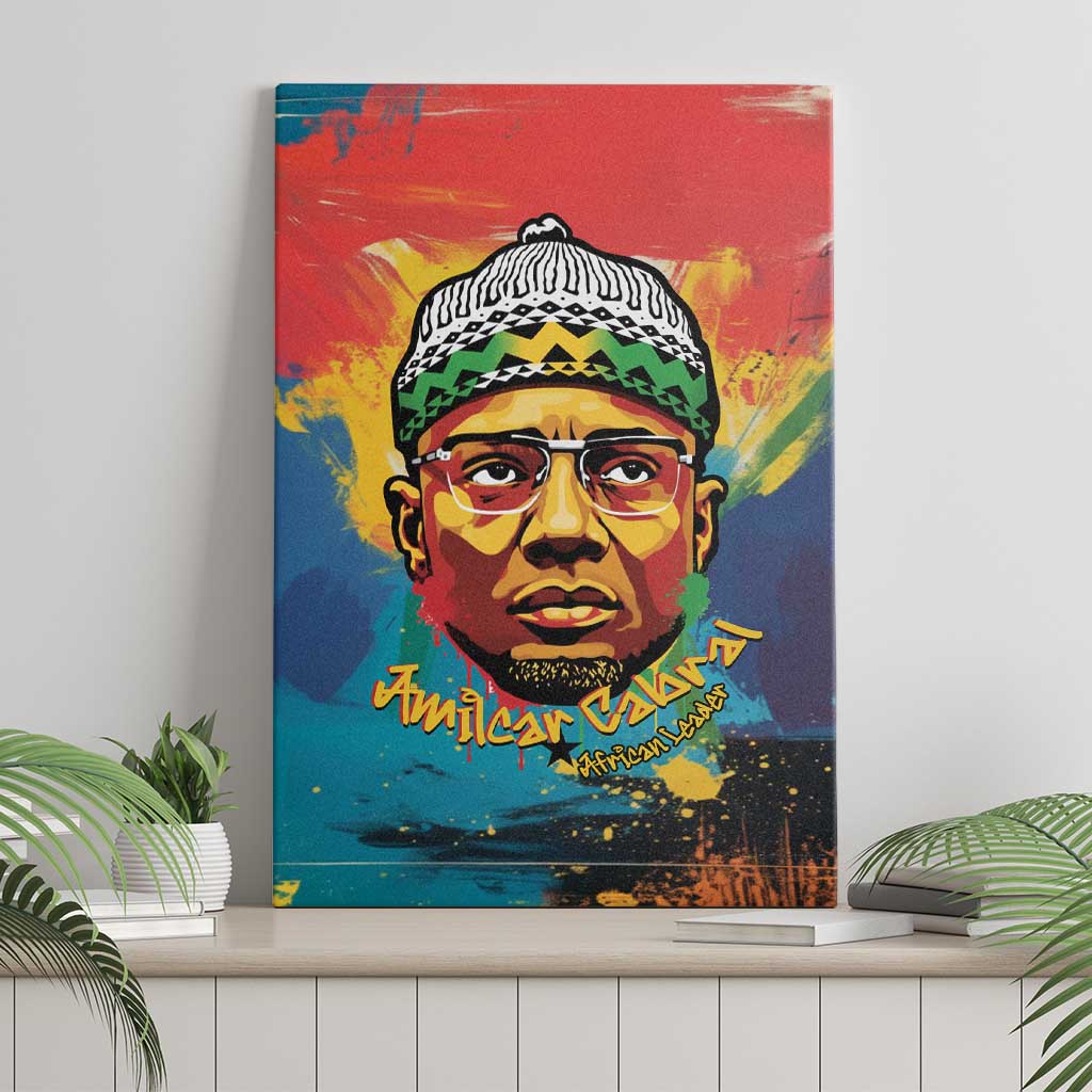Amilcar Cabral Canvas Wall Art Armed Activist Quote Raised Fist African Liberation Tribute - Colorful Paint Stroke - African Pride