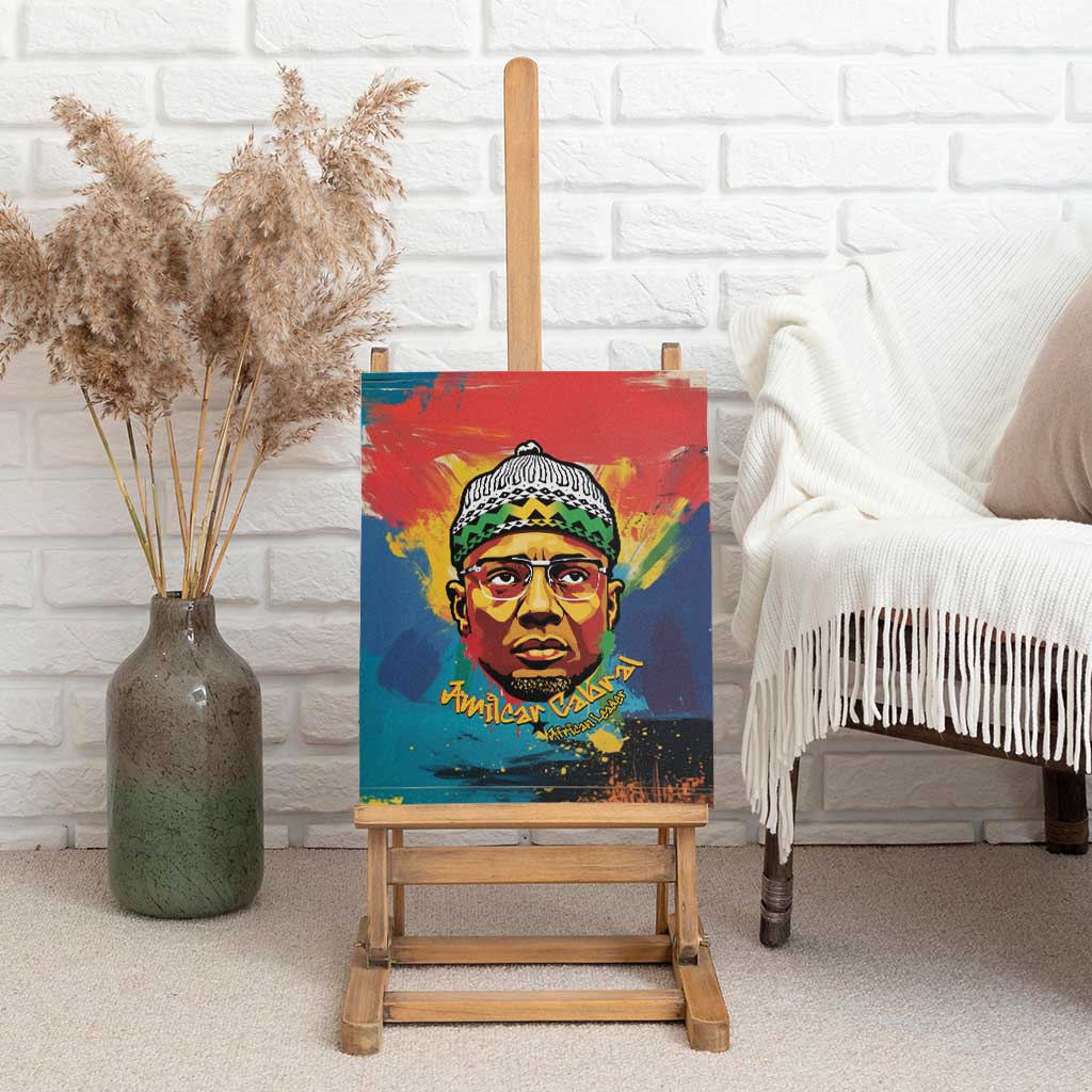 Amilcar Cabral Canvas Wall Art Armed Activist Quote Raised Fist African Liberation Tribute - Colorful Paint Stroke - African Pride