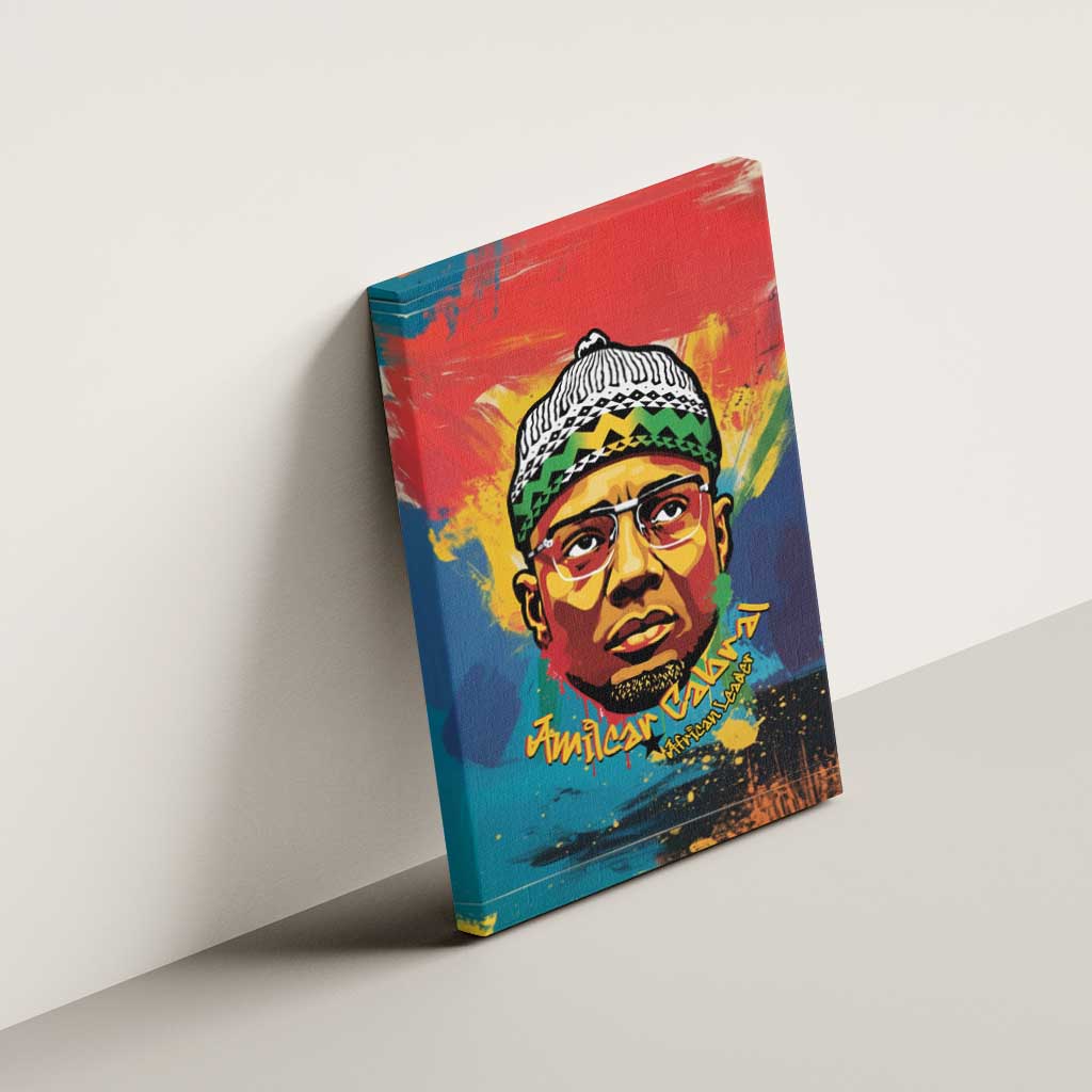 Amilcar Cabral Canvas Wall Art Armed Activist Quote Raised Fist African Liberation Tribute - Colorful Paint Stroke - African Pride