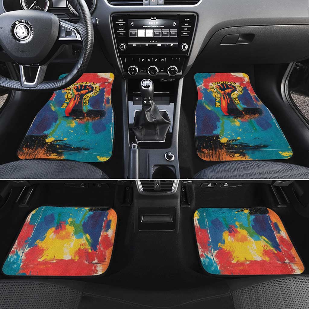 Amilcar Cabral Car Mats Armed Activist Quote Raised Fist African Liberation Tribute - Colorful Paint Stroke - African Pride