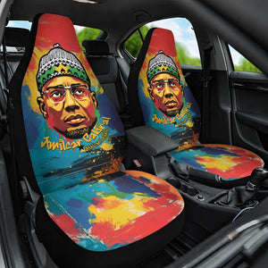 Amilcar Cabral Car Seat Cover Armed Activist Quote Raised Fist African Liberation Tribute - Colorful Paint Stroke - African Pride