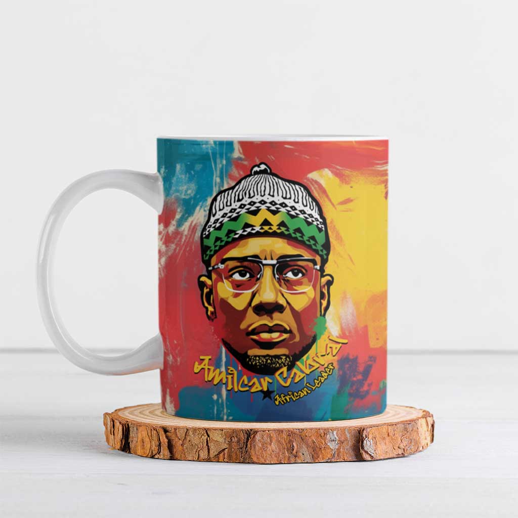 Amilcar Cabral Ceramic Mug Armed Activist Quote Raised Fist African Liberation Tribute - Colorful Paint Stroke - African Pride