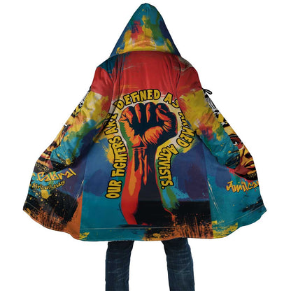 Amilcar Cabral Cloak Armed Activist Quote Raised Fist African Liberation Tribute - Colorful Paint Stroke - African Pride