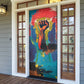 Amilcar Cabral Door Cover Armed Activist Quote Raised Fist African Liberation Tribute - Colorful Paint Stroke - African Pride