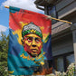 Amilcar Cabral Garden Flag Armed Activist Quote Raised Fist African Liberation Tribute - Colorful Paint Stroke - African Pride