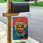 Amilcar Cabral Garden Flag Armed Activist Quote Raised Fist African Liberation Tribute - Colorful Paint Stroke - African Pride