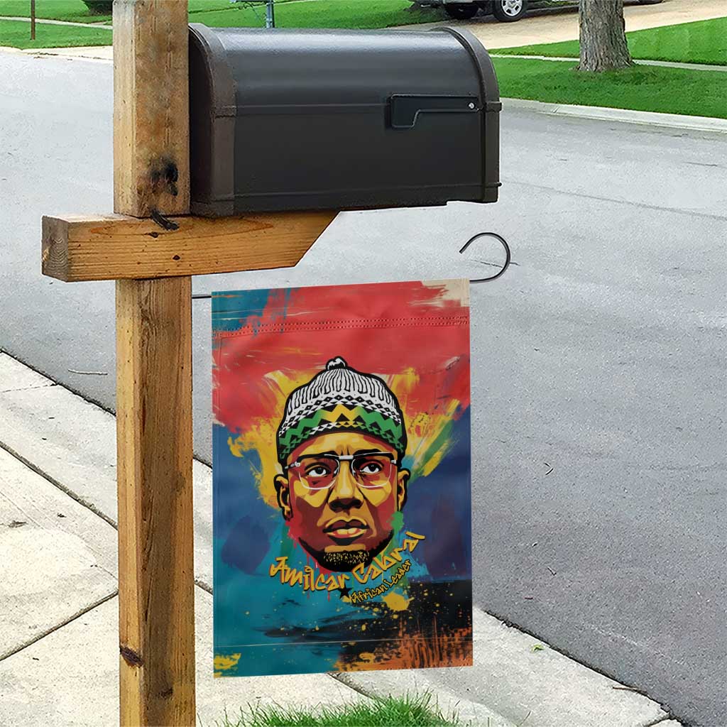 Amilcar Cabral Garden Flag Armed Activist Quote Raised Fist African Liberation Tribute - Colorful Paint Stroke - African Pride