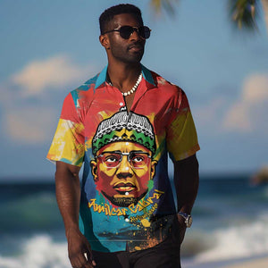Amilcar Cabral Hawaiian Shirt Armed Activist Quote Raised Fist African Liberation Tribute - Colorful Paint Stroke - African Pride