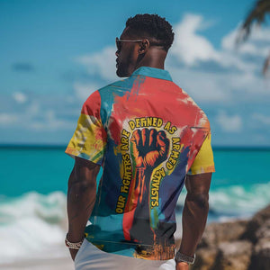 Amilcar Cabral Hawaiian Shirt Armed Activist Quote Raised Fist African Liberation Tribute - Colorful Paint Stroke - African Pride
