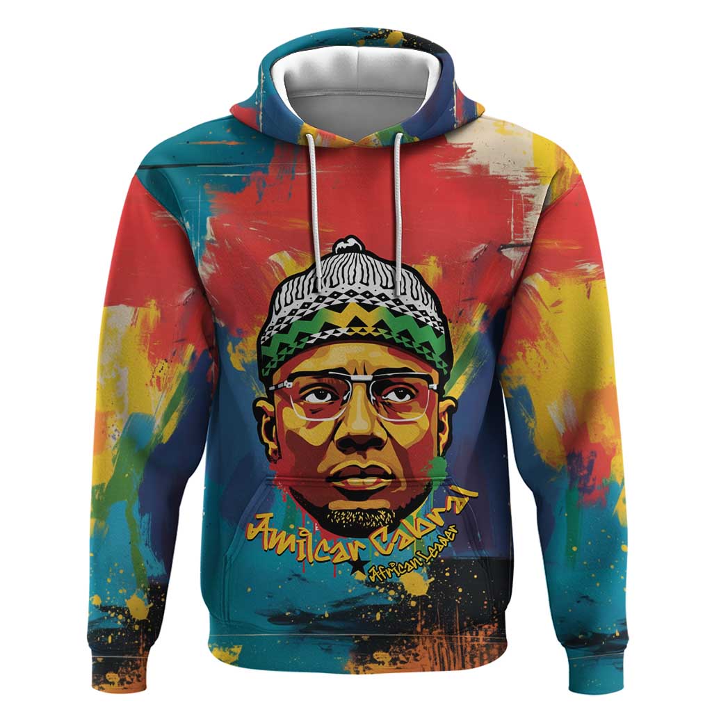 Amilcar Cabral Hoodie Armed Activist Quote Raised Fist African Liberation Tribute - Colorful Paint Stroke - African Pride