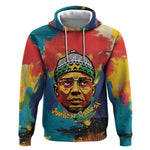 Amilcar Cabral Hoodie Armed Activist Quote Raised Fist African Liberation Tribute - Colorful Paint Stroke - African Pride