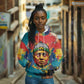 Amilcar Cabral Hoodie Armed Activist Quote Raised Fist African Liberation Tribute - Colorful Paint Stroke - African Pride