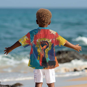 Amilcar Cabral Kid Hawaiian Shirt Armed Activist Quote Raised Fist African Liberation Tribute - Colorful Paint Stroke - African Pride