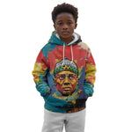 Amilcar Cabral Kid Hoodie Armed Activist Quote Raised Fist African Liberation Tribute - Colorful Paint Stroke - African Pride