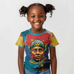 Amilcar Cabral Kid T shirt Armed Activist Quote Raised Fist African Liberation Tribute - Colorful Paint Stroke - African Pride