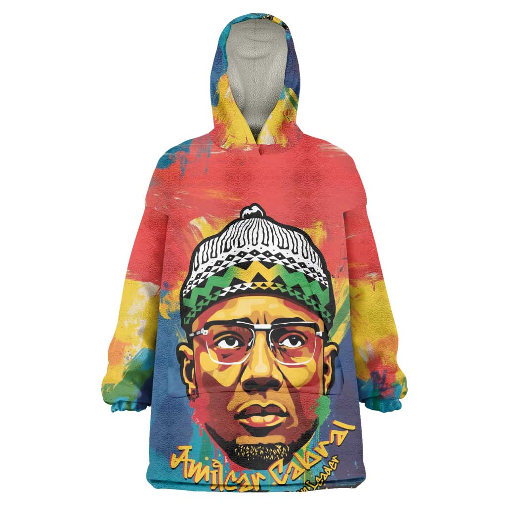 Amilcar Cabral Kid Wearable Blanket Hoodie Armed Activist Quote Raised Fist African Liberation Tribute - Colorful Paint Stroke - African Pride