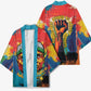 Amilcar Cabral Kimono Armed Activist Quote Raised Fist African Liberation Tribute - Colorful Paint Stroke - African Pride