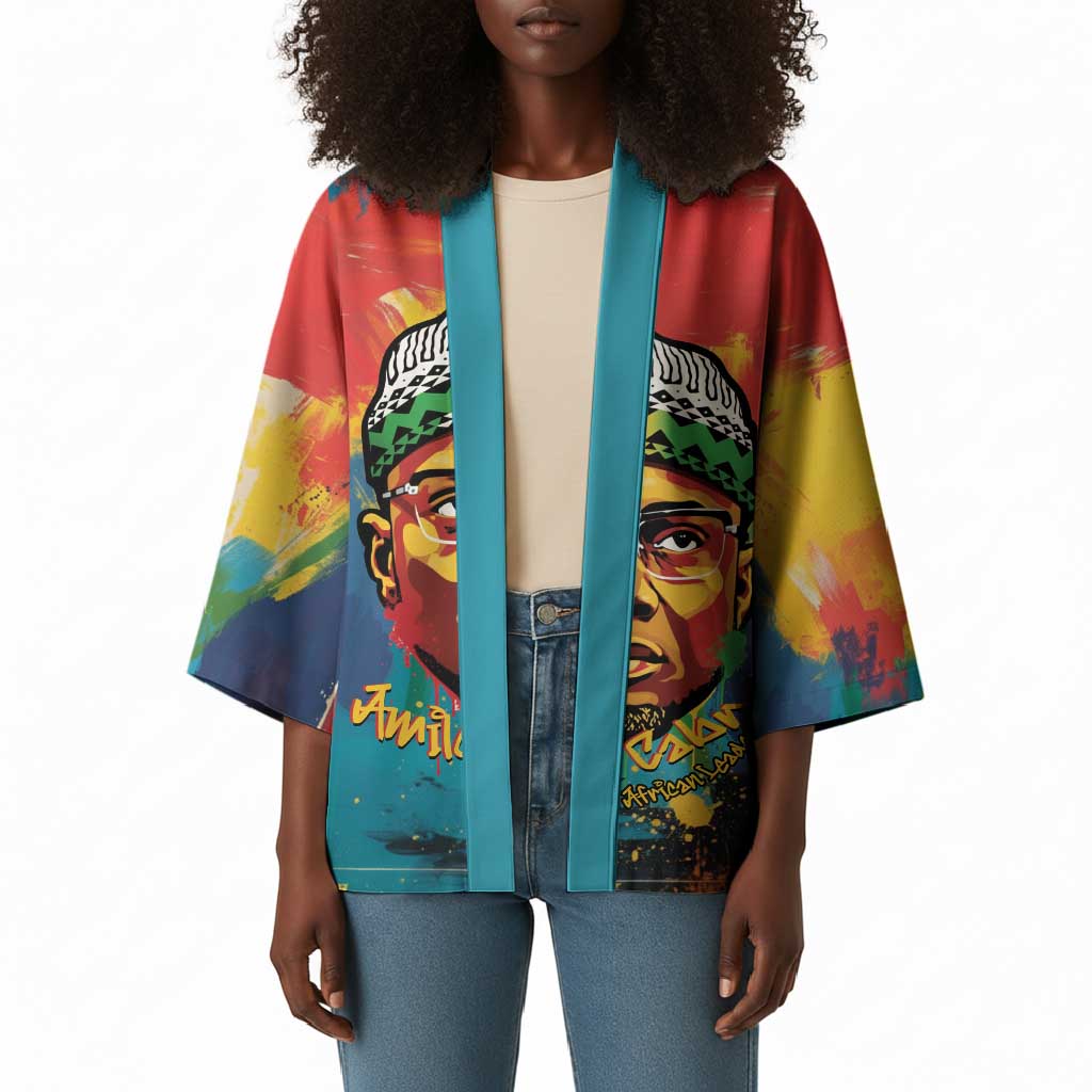 Amilcar Cabral Kimono Armed Activist Quote Raised Fist African Liberation Tribute - Colorful Paint Stroke - African Pride
