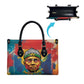 Amilcar Cabral Leather Bag Armed Activist Quote Raised Fist African Liberation Tribute - Colorful Paint Stroke - African Pride