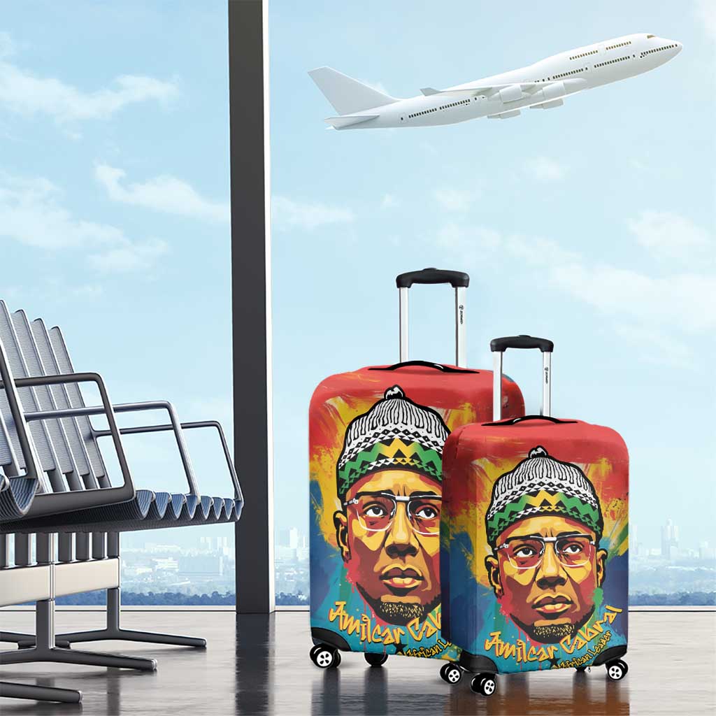 Amilcar Cabral Luggage Cover Armed Activist Quote Raised Fist African Liberation Tribute - Colorful Paint Stroke - African Pride