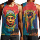 Amilcar Cabral Men Tank Top Armed Activist Quote Raised Fist African Liberation Tribute - Colorful Paint Stroke - African Pride