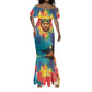 Amilcar Cabral Mermaid Dress Armed Activist Quote Raised Fist African Liberation Tribute - Colorful Paint Stroke - African Pride