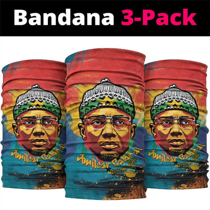 Amilcar Cabral Neck Gaiter Armed Activist Quote Raised Fist African Liberation Tribute - Colorful Paint Stroke - African Pride