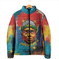 Amilcar Cabral Padded Jacket Armed Activist Quote Raised Fist African Liberation Tribute - Colorful Paint Stroke - African Pride