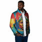Amilcar Cabral Padded Jacket Armed Activist Quote Raised Fist African Liberation Tribute - Colorful Paint Stroke - African Pride