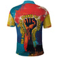 Amilcar Cabral Polo Shirt Armed Activist Quote Raised Fist African Liberation Tribute - Colorful Paint Stroke - African Pride