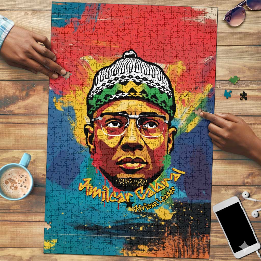 Amilcar Cabral Puzzle Armed Activist Quote Raised Fist African Liberation Tribute - Colorful Paint Stroke - African Pride