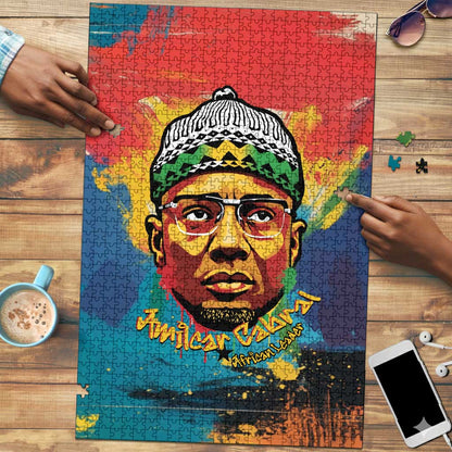 Amilcar Cabral Puzzle Armed Activist Quote Raised Fist African Liberation Tribute - Colorful Paint Stroke - African Pride