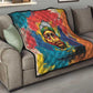 Amilcar Cabral Quilt Armed Activist Quote Raised Fist African Liberation Tribute - Colorful Paint Stroke - African Pride