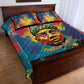 Amilcar Cabral Quilt Bed Set Armed Activist Quote Raised Fist African Liberation Tribute - Colorful Paint Stroke - African Pride