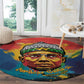 Amilcar Cabral Round Carpet Armed Activist Quote Raised Fist African Liberation Tribute - Colorful Paint Stroke - African Pride